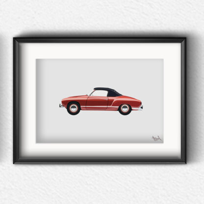VW Karmann Ghia Cabrio Artprint - Image 3